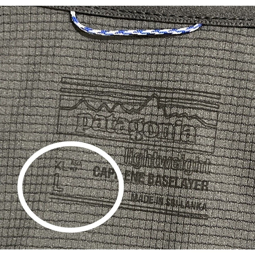 PATAGONIA Pullover Women’s Large Gray Capilene Base Layer Zip Outdoors Nature - Picture 6 of 6